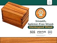 Vista 3 de BSIRI Caja de seguridad para rompecabezas, caja de rompecabezas secreta de madera con compartimentos ocultos, misterio ideal, caja de joyería