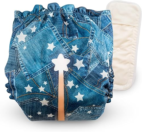 Pañales de tela reutilizables con indicador de humedad, pañal de natación, 1 funda impermeable agradable a la piel e inserto de talla única, pañales