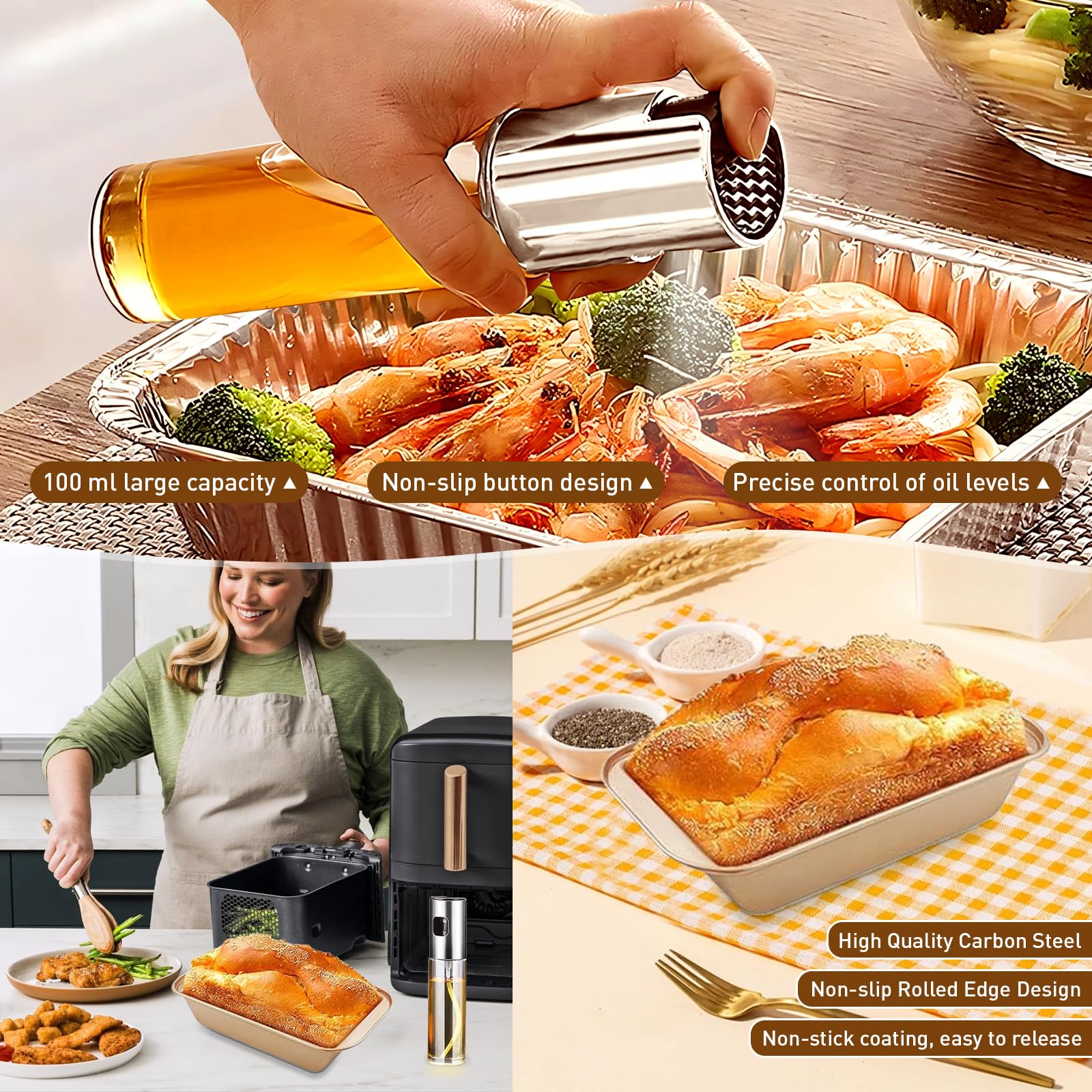 Lot De 10Accessoires De Friteuse À Air Chaud-Accessoires Pour Friteuse