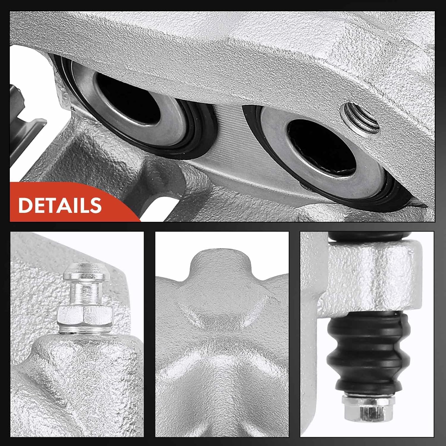 A-Premium Disc Brake Caliper Assembly with Bracket Compatible with Select Dodge Models - Ram 2500 2001-2002 - Rear Driver and Passenger Side, 2-PC Set