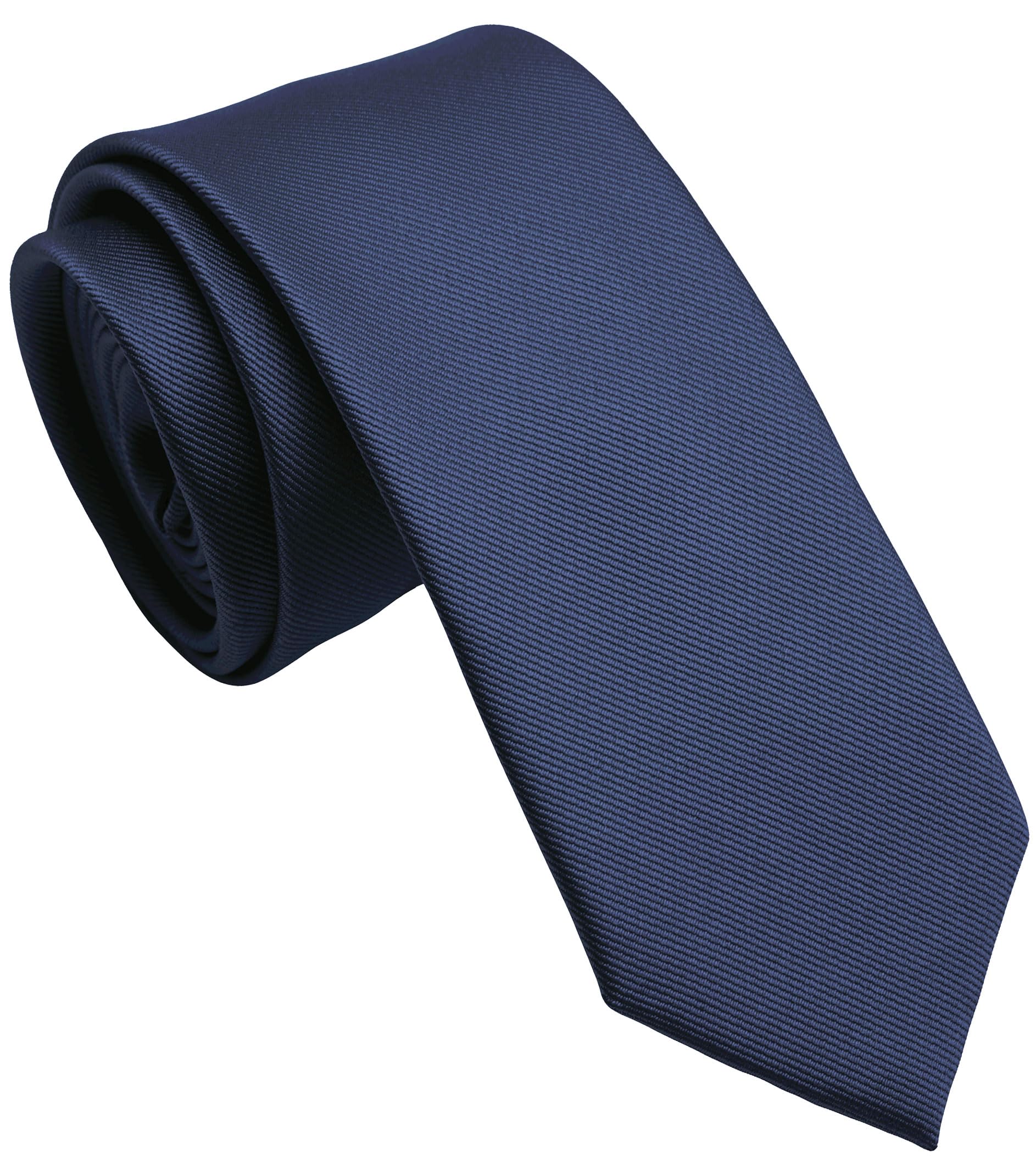 Skinny Ties for Men, 2.5-Inch Slim Neckties, Solid Color Packs