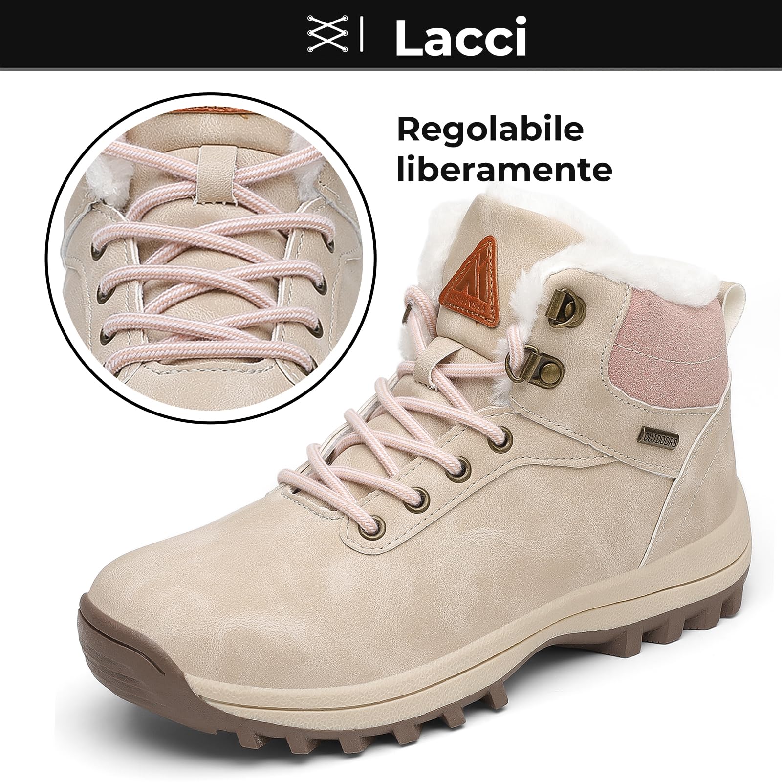 Mishansha Stivali da Neve Uomo Inverno Scarpe Pelliccia Donna Caldi Scarponcini Trekking Imbottiti 36-48