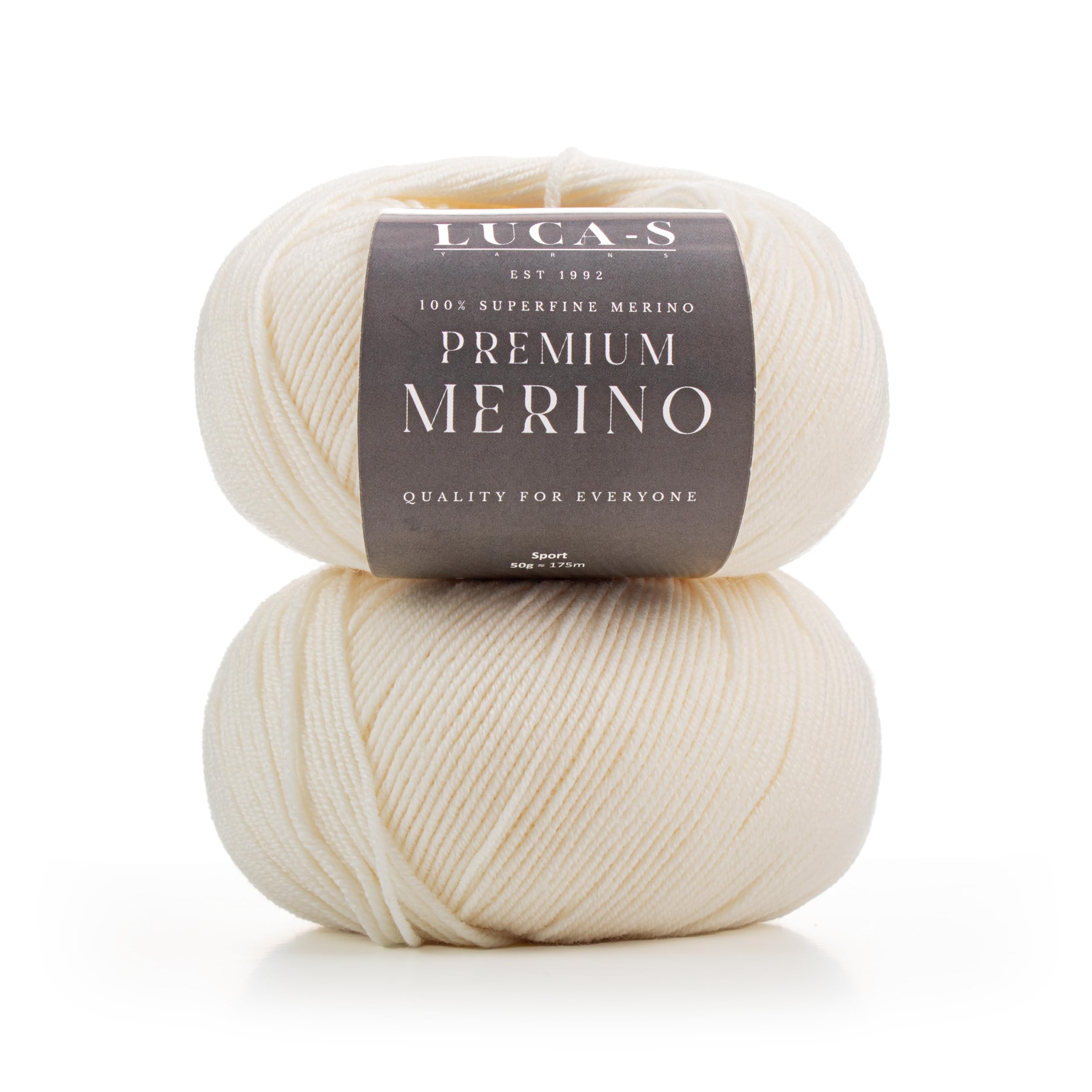 2PCs Premium Merino Yarn 4Ply Wool, Superwash Baby Merino - 100% Pure Extra Fine Merino Knitting Crochet Wools 50G Ball