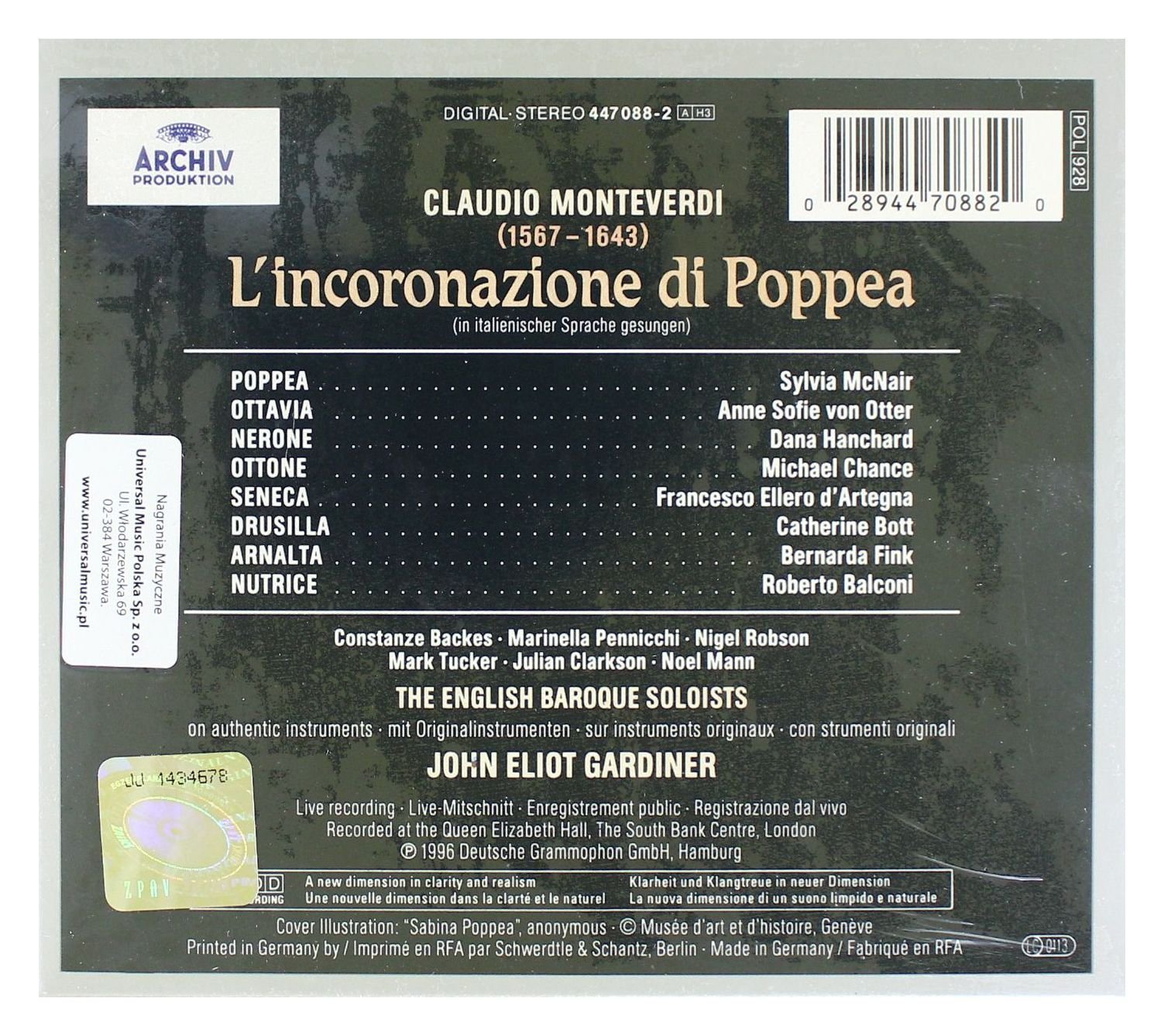 L'incoronazione di Poppea : Le Couronnement de Poppée