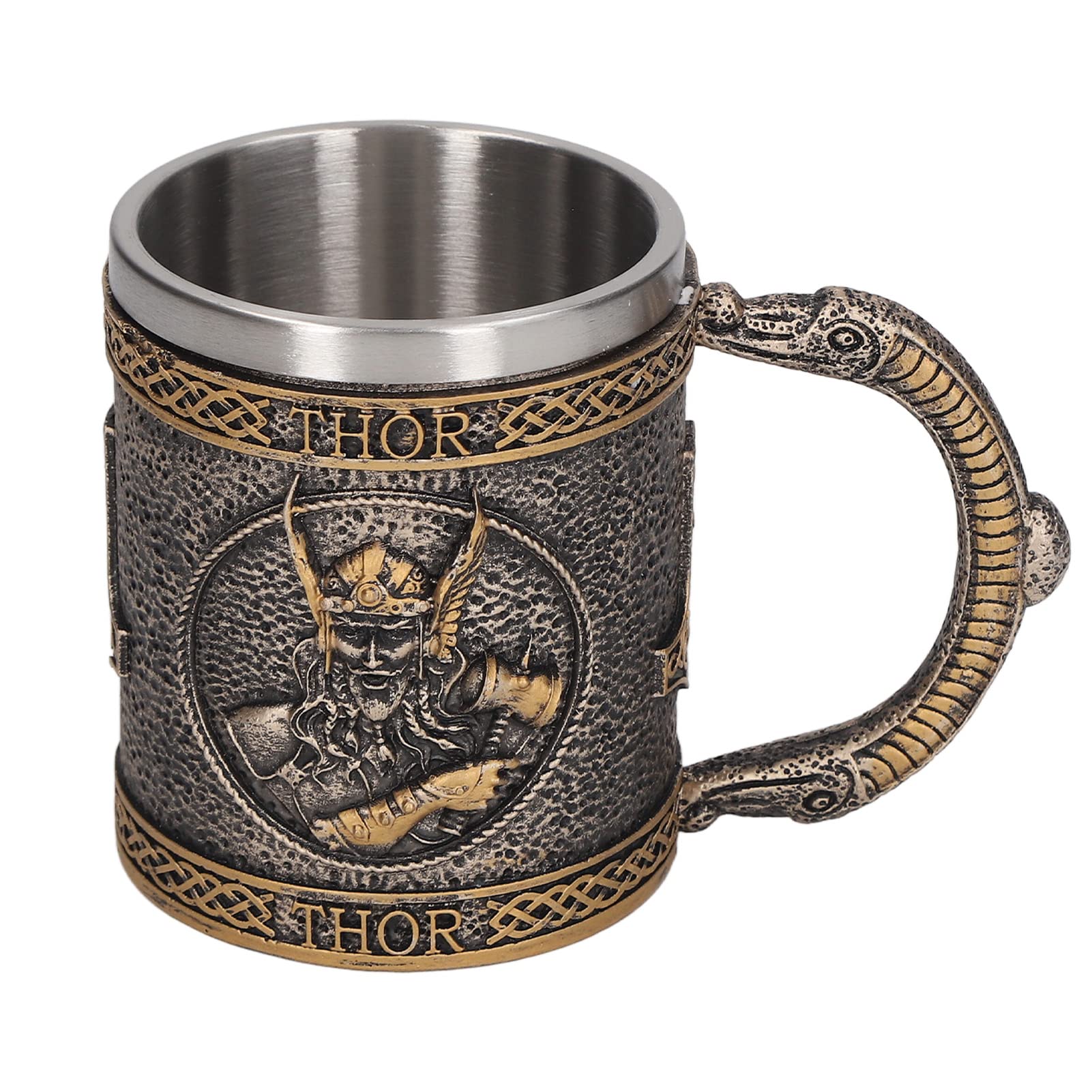 Taza de café vikinga decorativa ideal para cenas temáticas y restaurantes retro