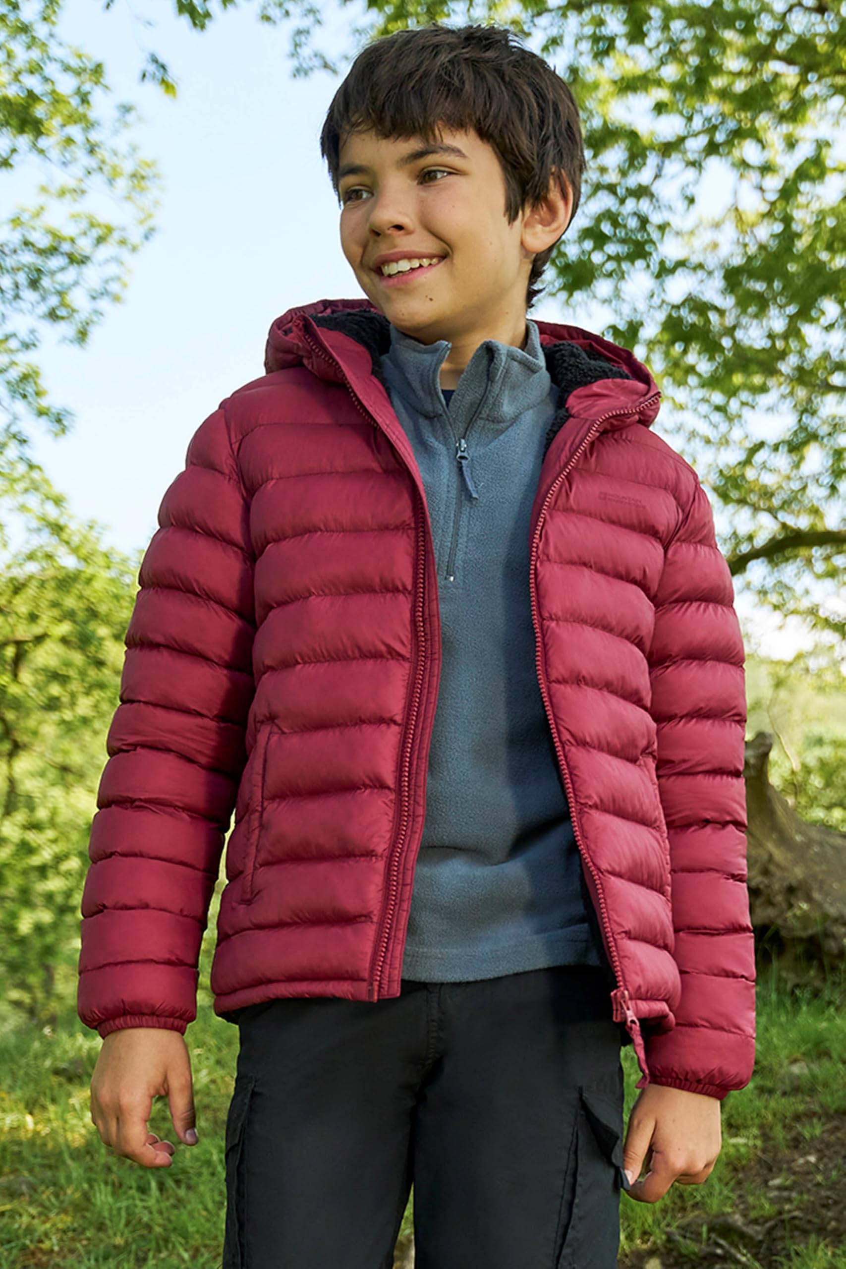 Mountain Warehouse Seasons Doudoune synthétique doublée de Fourrure pour Enfant - Manteau léger, Chaud et résistant à l'eau - pour l'automne, l'hiver, l'école