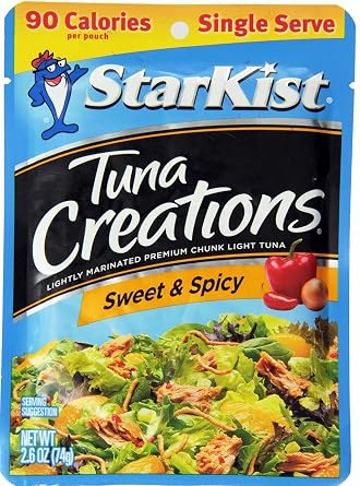 Starkist Tuna Creations, Sweet & Spicy, Single Serve 2.6-Ounce Pouch Pack of 20