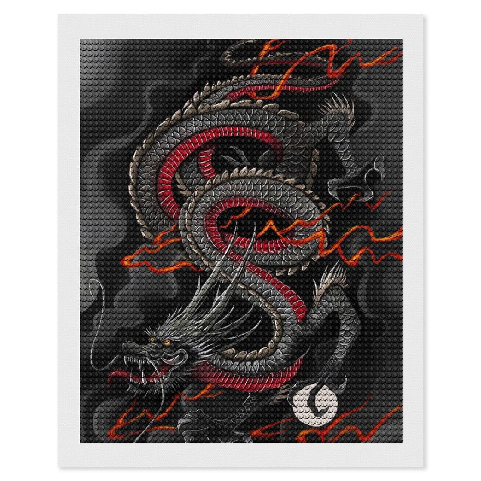 Nclqvjxzkhw Style Dragon Diamond Art Painting For Adult Round Diamonds Pictures Arts Crafts Home Wall Decor 16"X20"