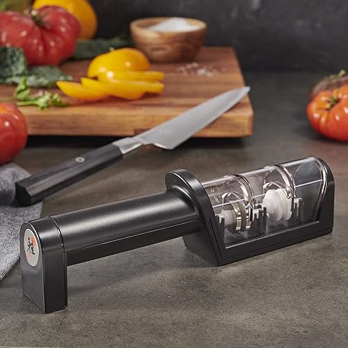 Miniatura 2 de Miyabi Afilador de cuchillos de mano de diamante/cerámica de 2 etapas