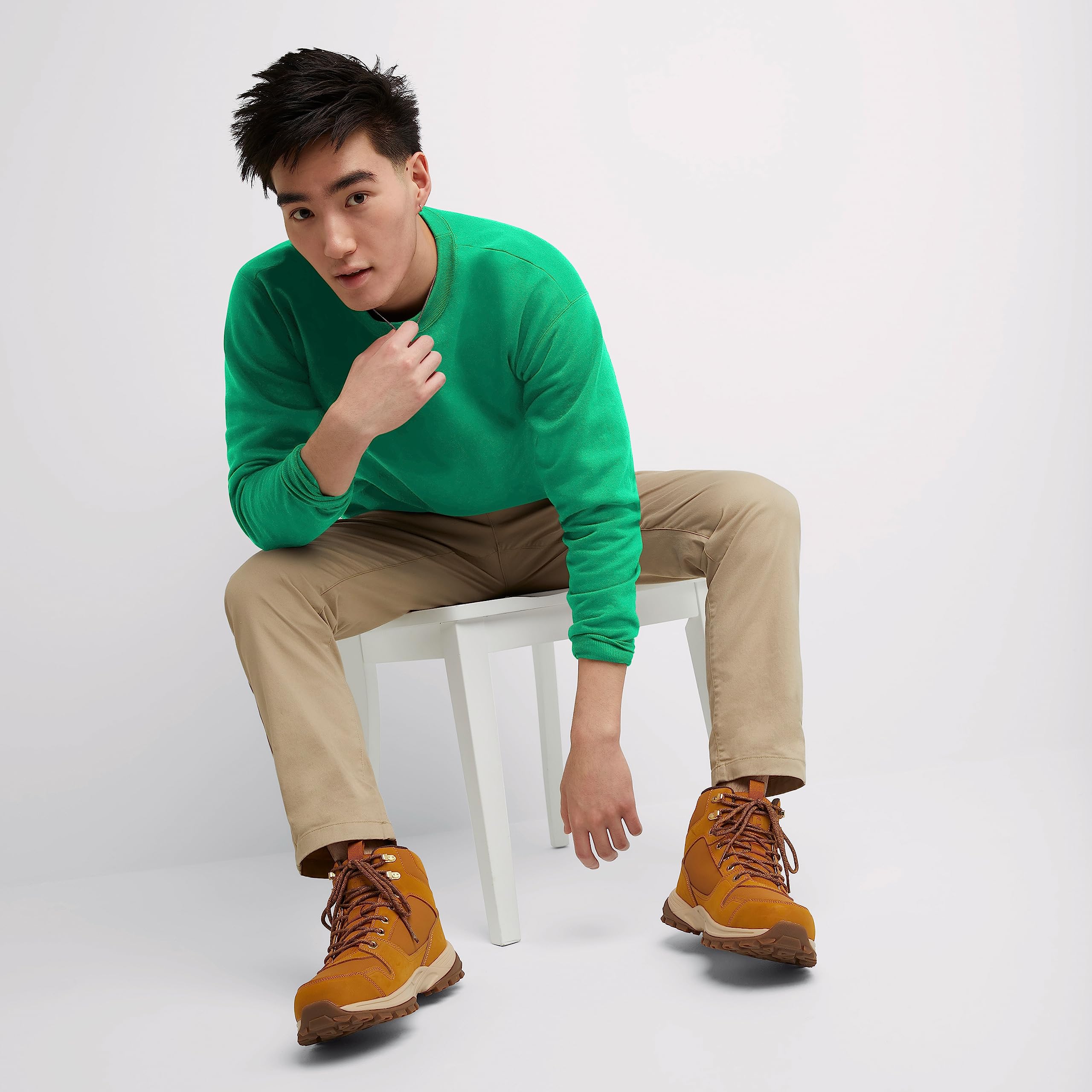 Hanes Men's Sweatshirt, EcoSmart Fleece Crewneck Sweatshirt, Big & Tall Available, 1 or 2-Pack