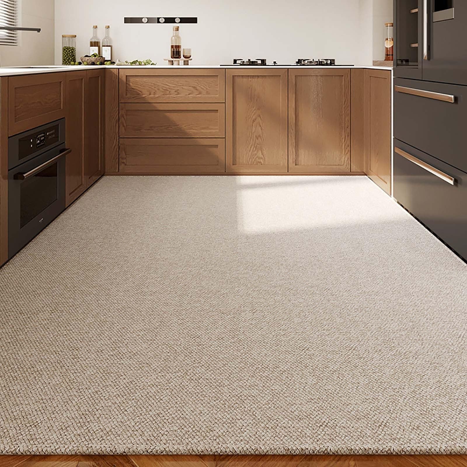 Alfombra de cocina lavable grande y alfombras para pasillo con trasera de goma