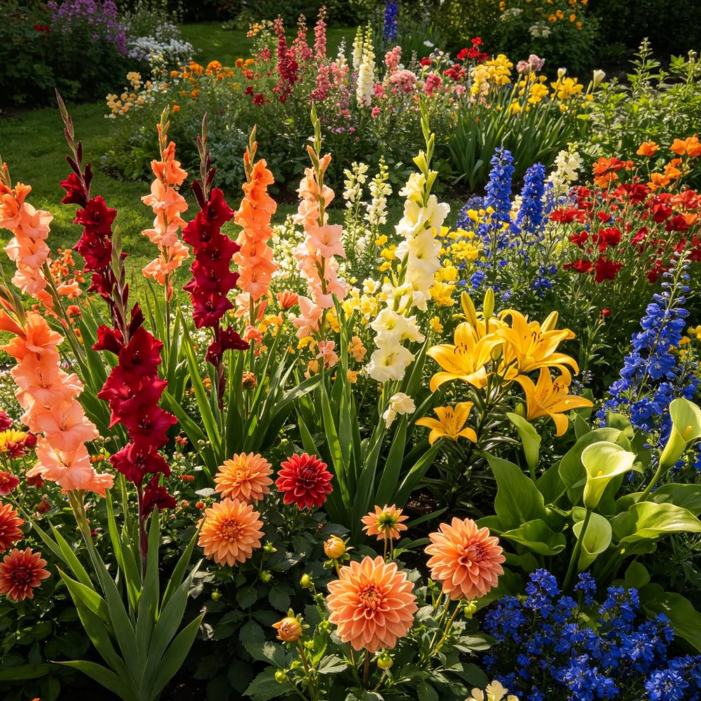 Floresbulbos multicolor - jardín de elevado de jardín balcón oficina balcón primavera 50bulbos