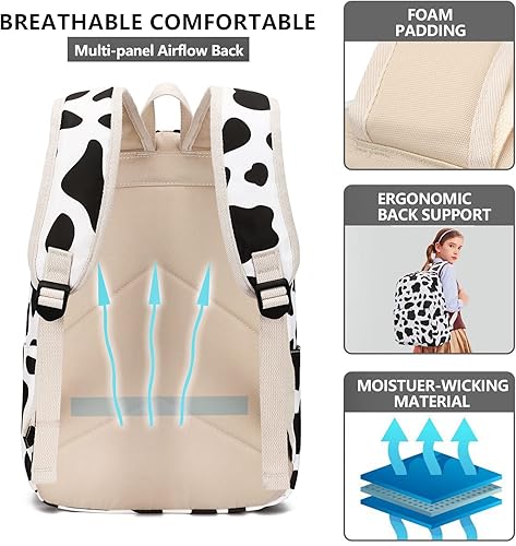 Miniatura 4 de Pawsky Mochila para niñas, niños, mochila escolar de viaje, mochila para laptop, mochilas casuales con bolsa de almuerzo, bolsa para lápices, Azul,