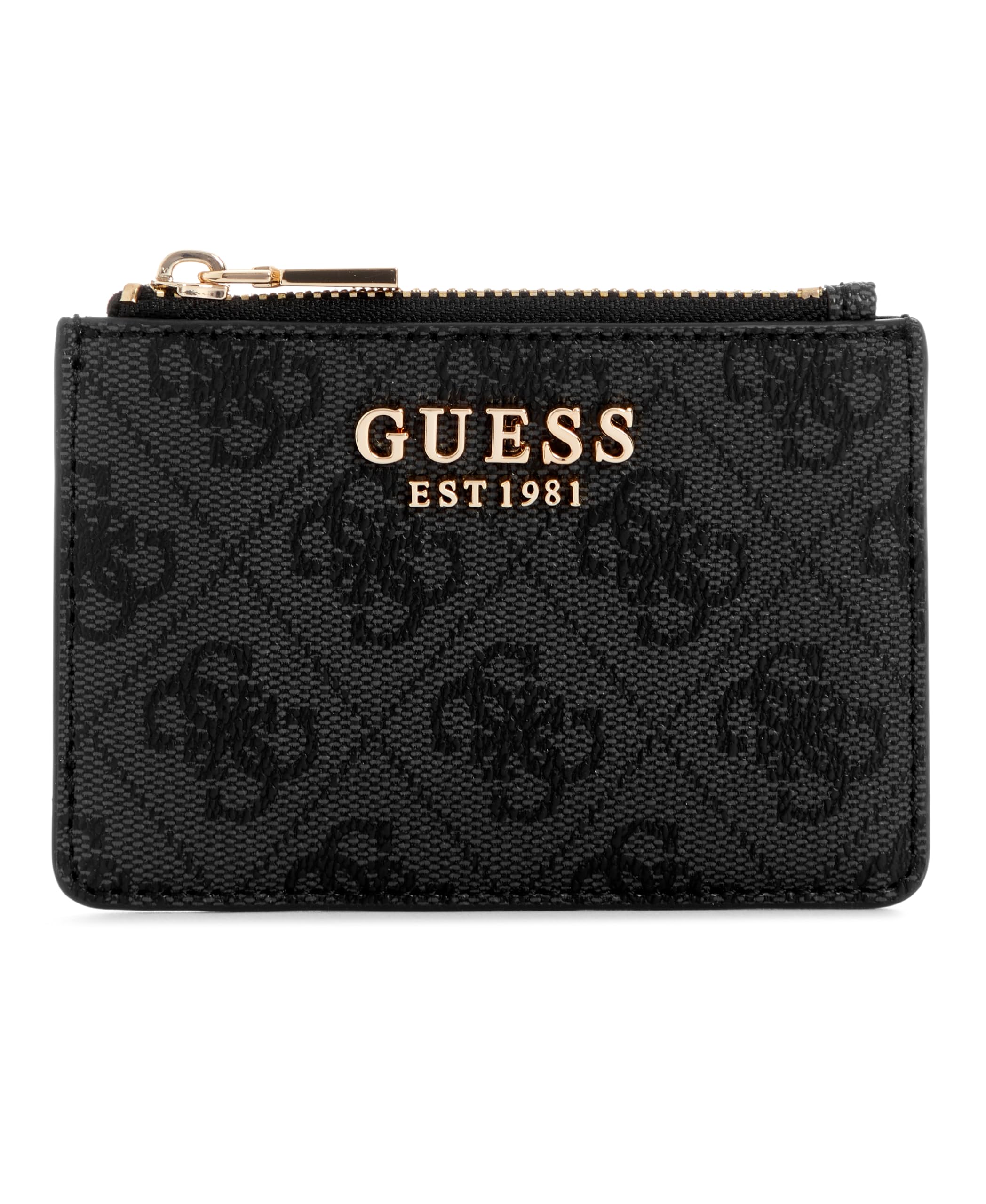 GUESS Kartenhalter Laurel II SLG Card Case Coal Logo dunkelgrau