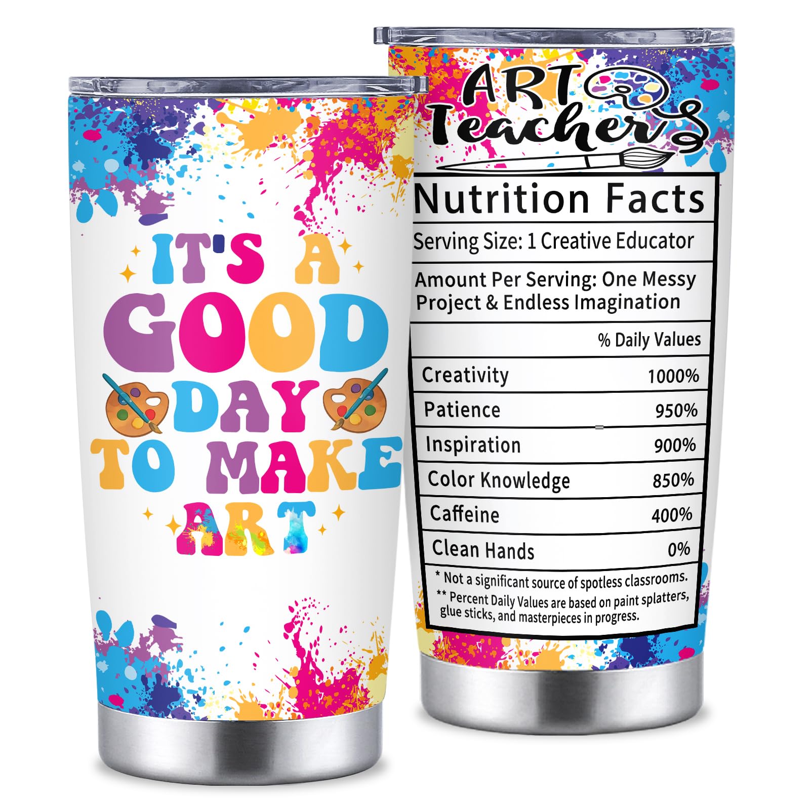 Art Teacher Gifts Tumbler, Art Teacher Appreciation Gifts for Artist Women