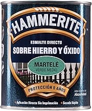Hammerite Esmalte directo sobre hierro y óxido, Martelé, Color Verde Medio, 750 ml (Paquete de 1)