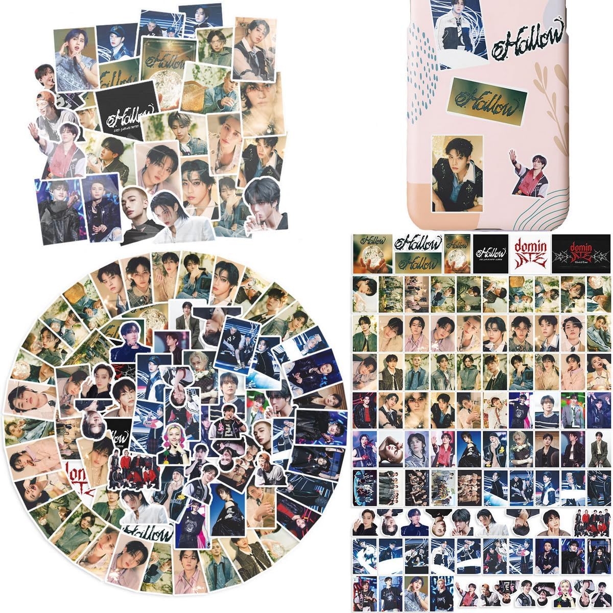 Stray Merch Gifts Set, Including 55 Postcards, 96 Stickers, 2 Keychain, 2 Pins, 2 Paper Tape, 2 Fridge Magnet, ID Badge Holder, Pocket Notebook and Pendant for Skz's Stays Fans Gifts - Image 7