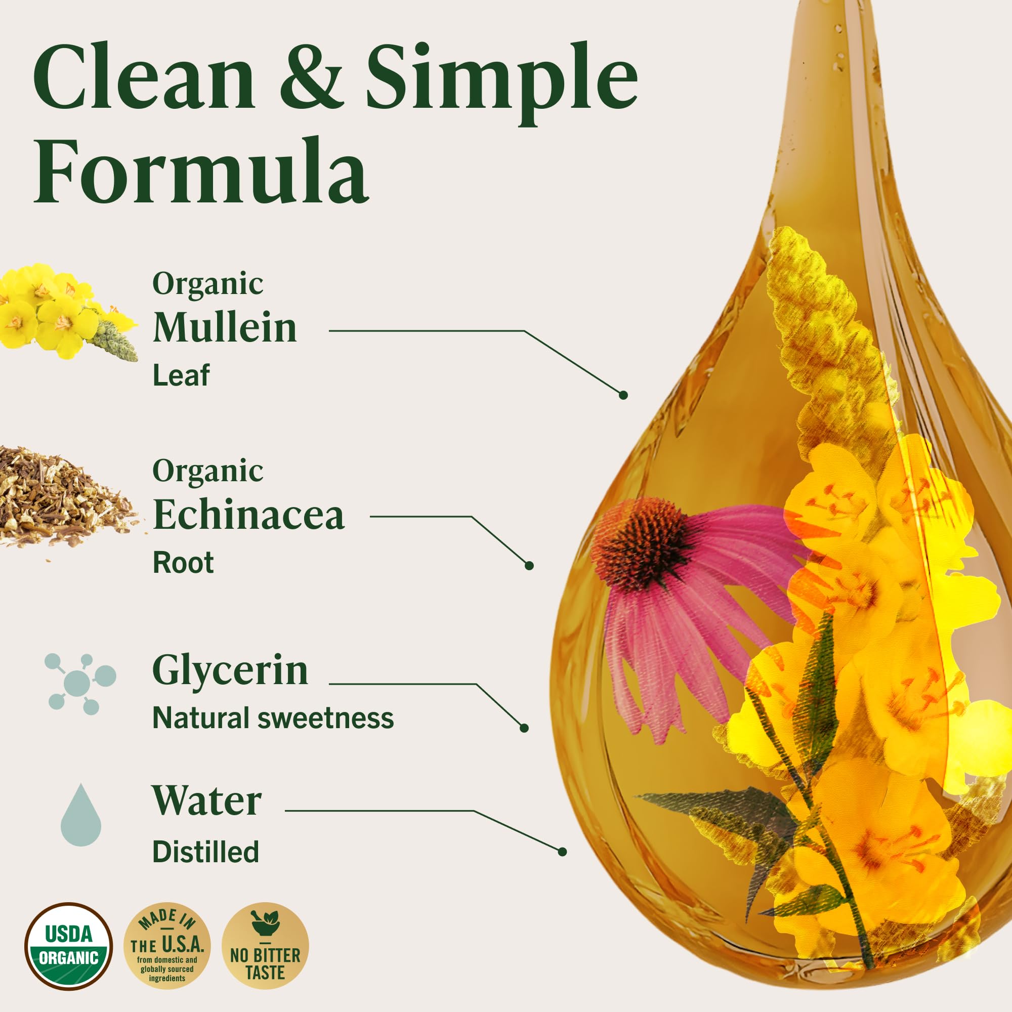 HERBAMAMA USDA Organic Mullein Drops for Lungs - Lung Cleanse - 4 oz — Amazon image 5
