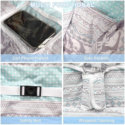 Miniatura 3 de Funda para carrito de compras para bebé 2 en 1 Funda para silla alta con arnés de seguridad Multifuncional Patrón de dinosaurio Cubiertas de carrito