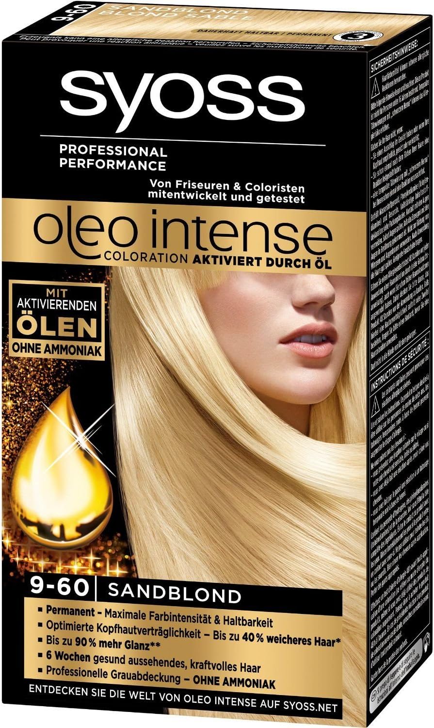Syoss Oleo Intense Permanent Intensive Oil Color (9-60 Sandy Blond)