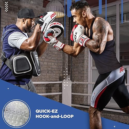 Miniatura 3 de RDX Guantes de boxeo EGO, Sparring Muay Thai Kickboxing MMA Guantes de entrenamiento pesado, cuero Maya Hide Ventilado, soporte largo, almohadillas