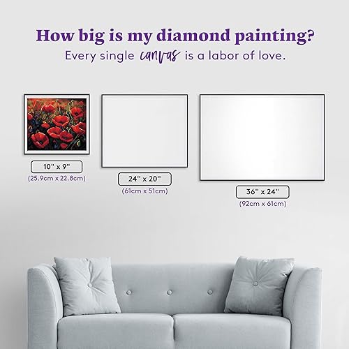 Miniatura 134 de DIAMOND ART CLUB - Juego de pintura con diamantes, lienzo de Vitral de flores”, lienzo redondo 5D para principiantes, divertidas manualidades