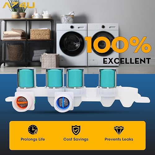 Miniatura 9 de AZ4U La válvula de entrada de agua para lavadora reemplaza para Samsung WA45H7000AWA2 WA400PJHDWRAA WA45M7050AWA4 WA40J3000AWA2 WA50R5200AW