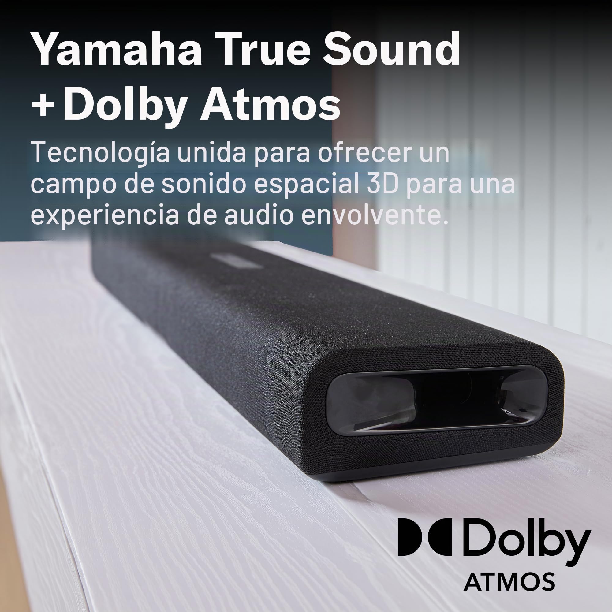 Yamaha Barra de Sonido Dolby Atmos SR-B30A con subwoofers Integrados (Negro)