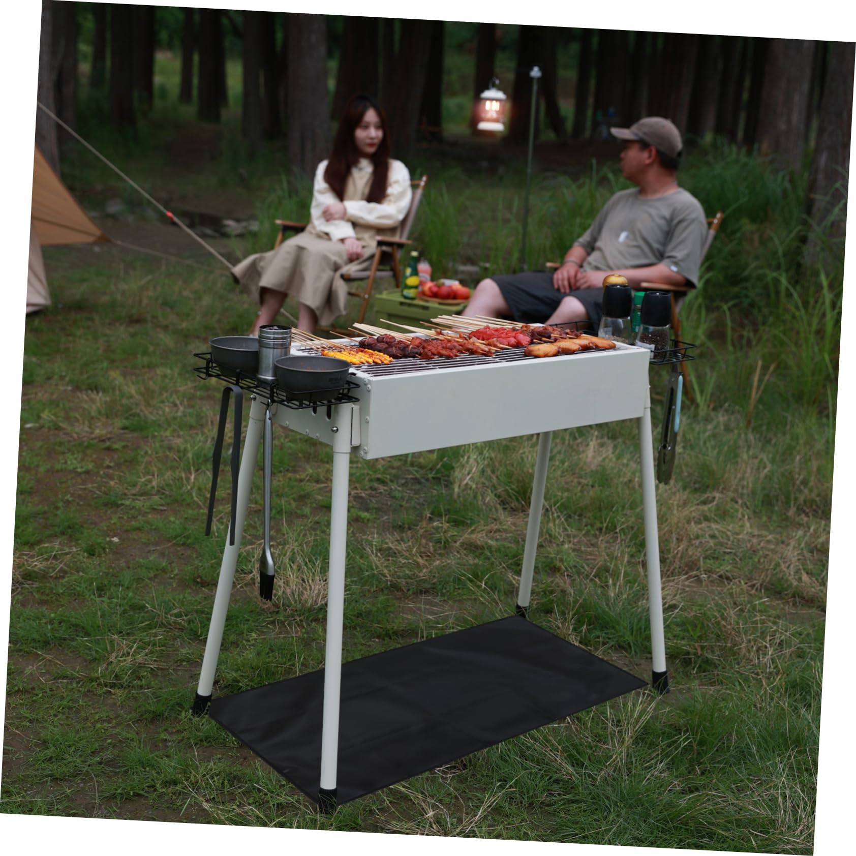 UKCOCO Tapis De Barbecue Résistant Chaleur Tapis De pour sous Couverture Ignifuge Pratique Et Portable