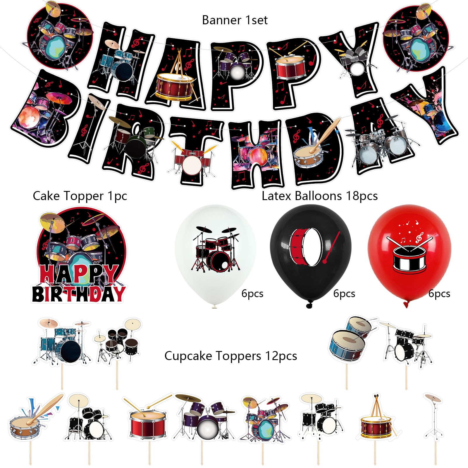 Set Decorazioni Compleanno Orsacchiotto 32 Pezzi - Palloncini, Striscione E Topper Per Baby Shower E Feste - 2