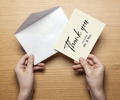 Miniatura 4 de Better Office Products Paquete de 120 tarjetas de agradecimiento de boda con sobres, tarjetas de agradecimiento del nuevo señor y señora, 4 x 6