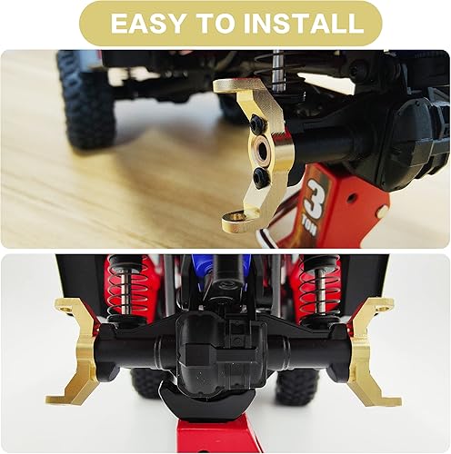 Miniatura 6 de Raflot Bloques de rueda de latón para contrapeso de portador de buje C delantero para piezas de actualización 118 RC Crawler TRX4M