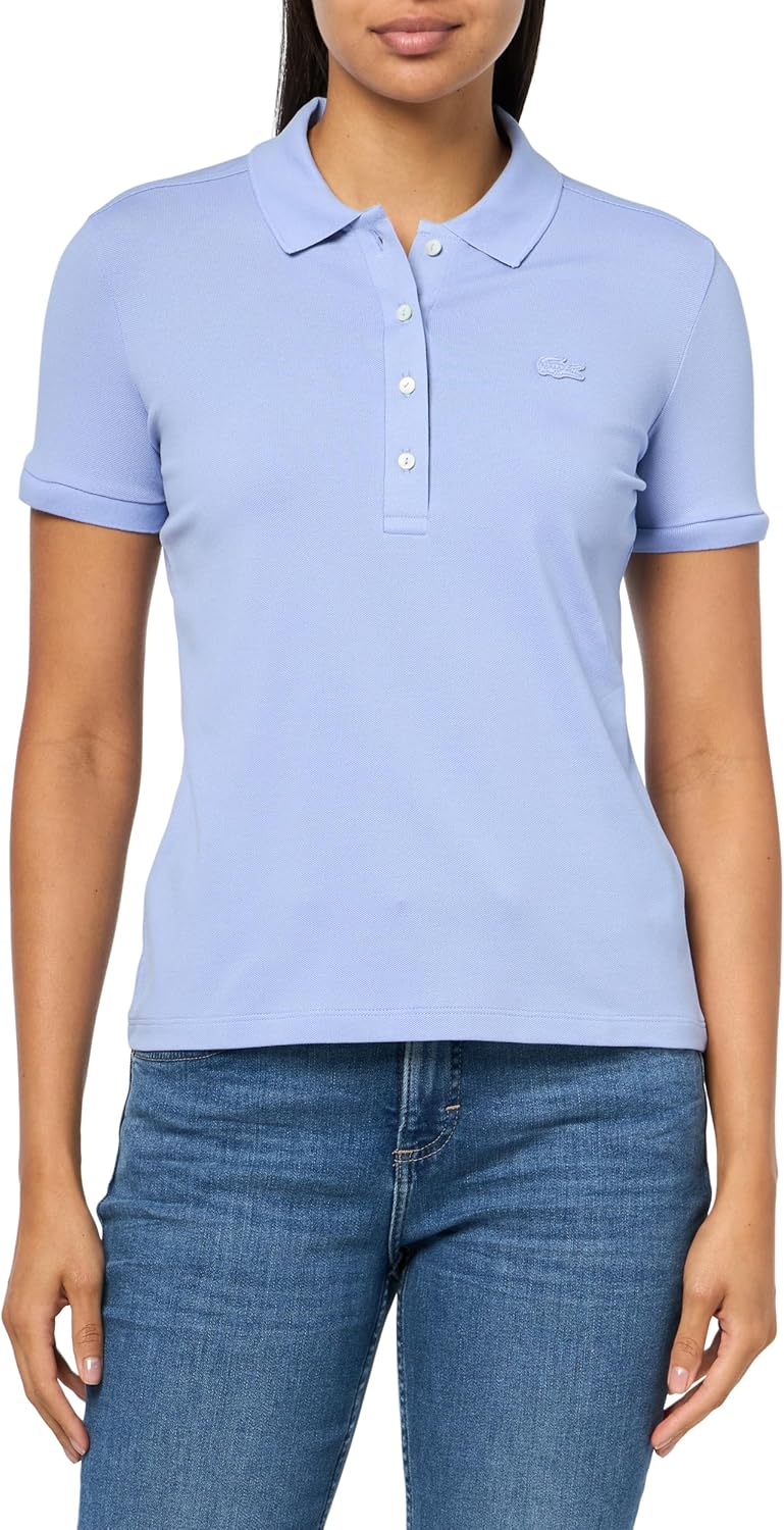 Lacoste Womens L.12.d Slim Fit Stretch Mini Piqué Polo Shirt
