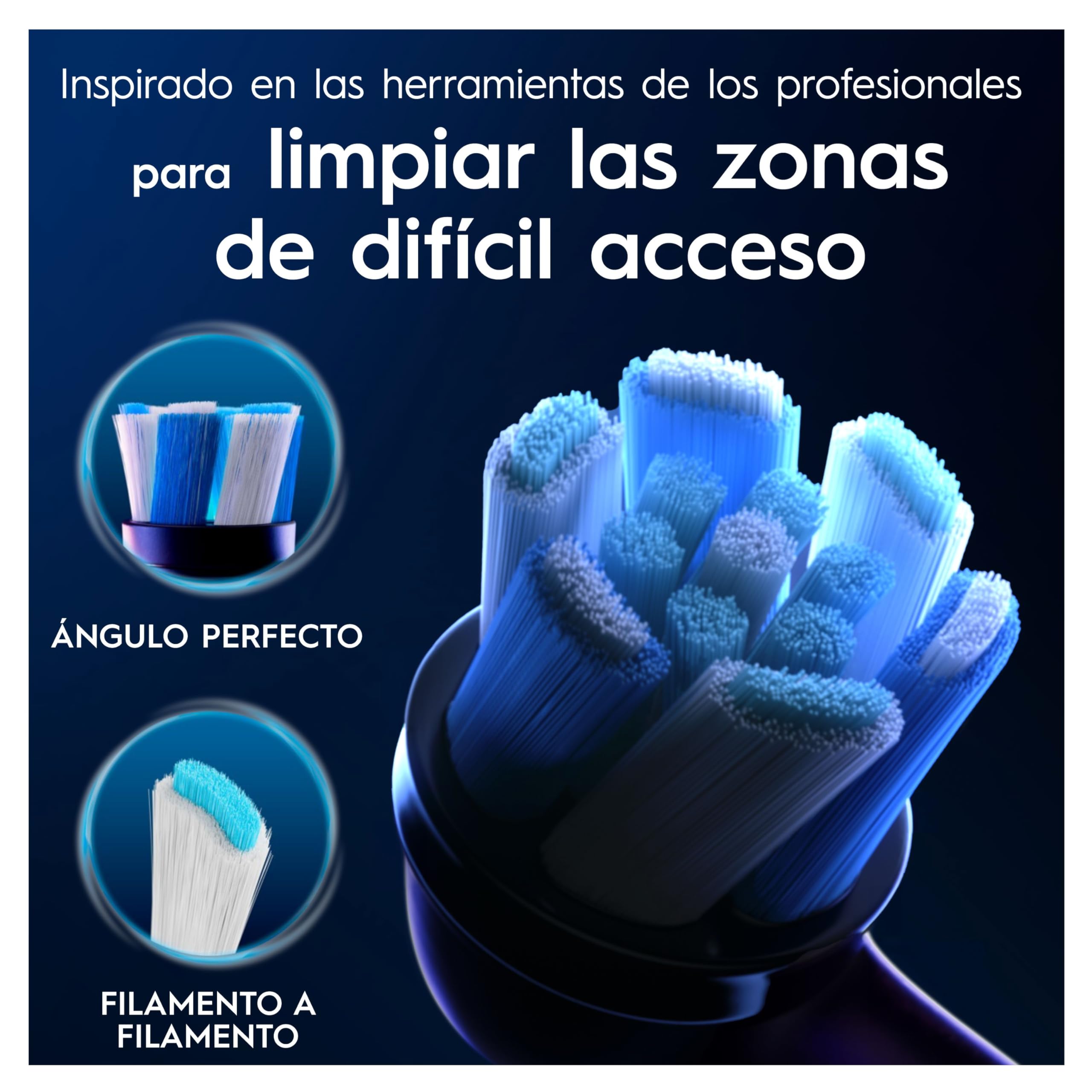 Oral-B Series iO Ultimate Clean Cabezales De Recambio Originales, Pack de 6 Recambios Negros Para Cepillos De Dientes Eléctricos Oral-B iO, Eliminación Profunda De La Placa Bacteriana