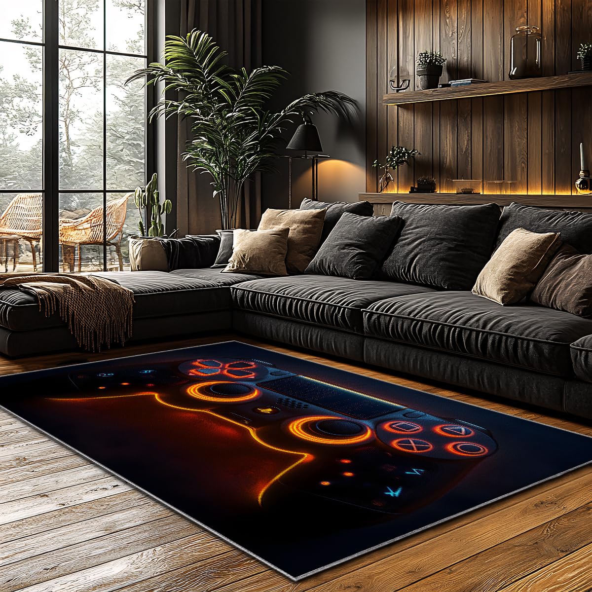 Tapis de la manette de jeu tapis de sol antidérapant lavable pour deco de dortoir