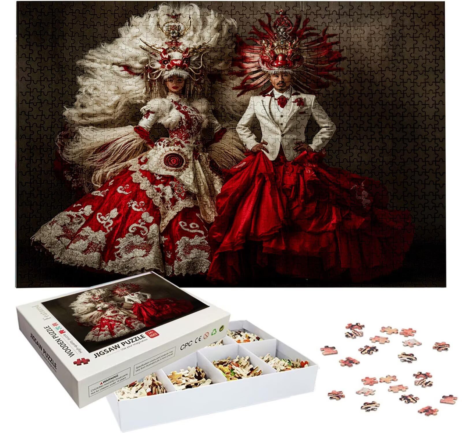Puzzle Personalizado con Foto, Personalizada Rompecabezas Personalizado Diseña tu Logo Foto o Texto, Personalizado Navidad Halloween San Valentín Parejas Niños Familia Amigos h-2613