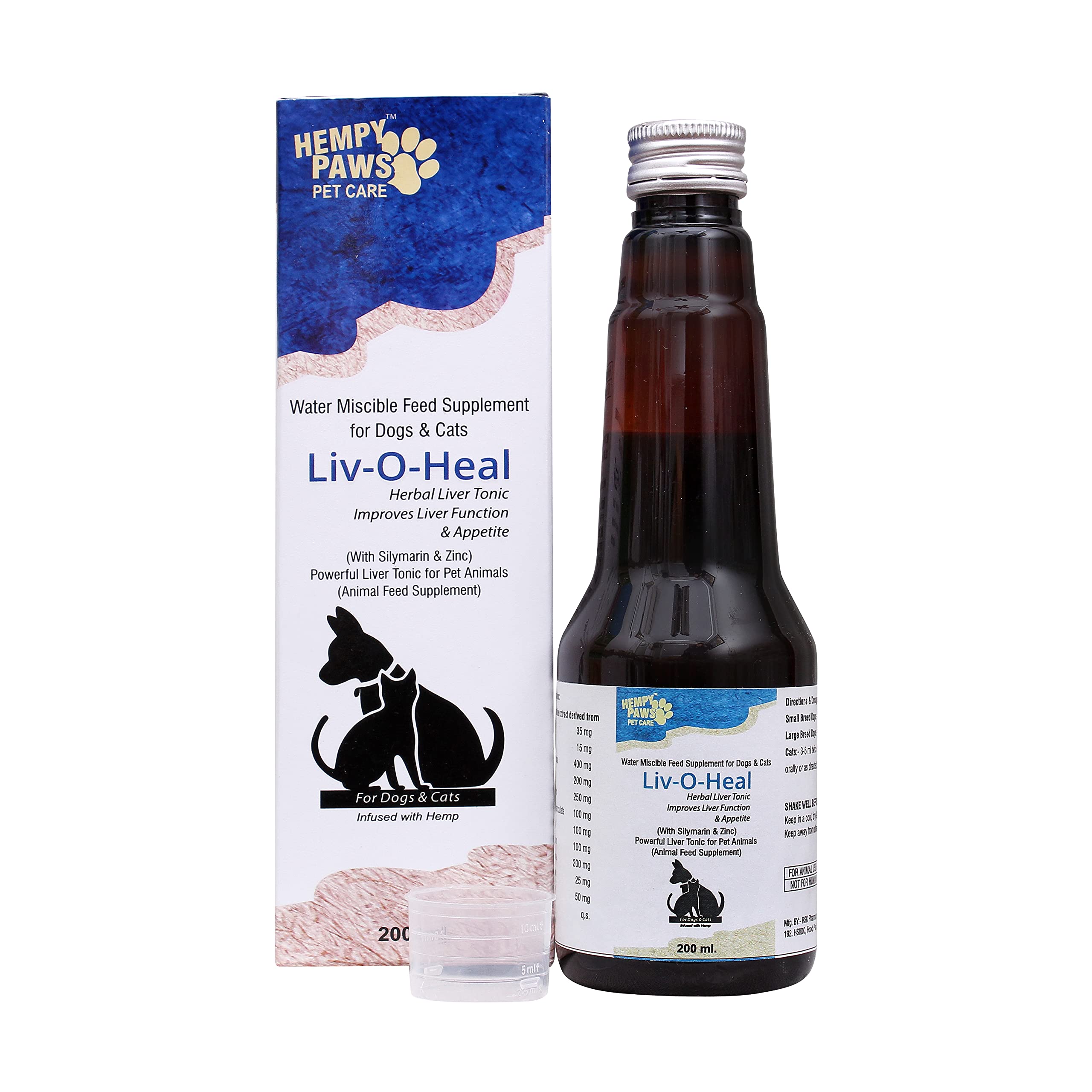 Hempypaws Liv-O-Heal Herbal Tonic with Silymarin & Zinc, Animal Feed Supplement 200Ml (B0BPHDCJN9) Amazon Price History, Amazon Price Tracker