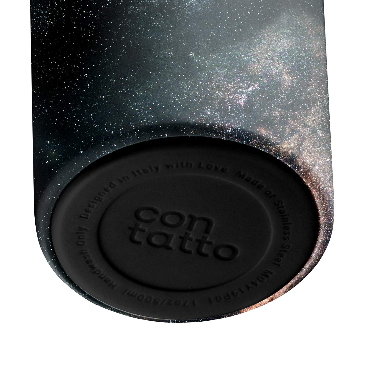 con-tatto Bottle Bottiglia termica con 3 Pareti in Acciaio e Rame - Bevande fredde per 25 ore e calde per 15 ore - Fascia e Tappo Sport Lid inclusi! (Milky Way)