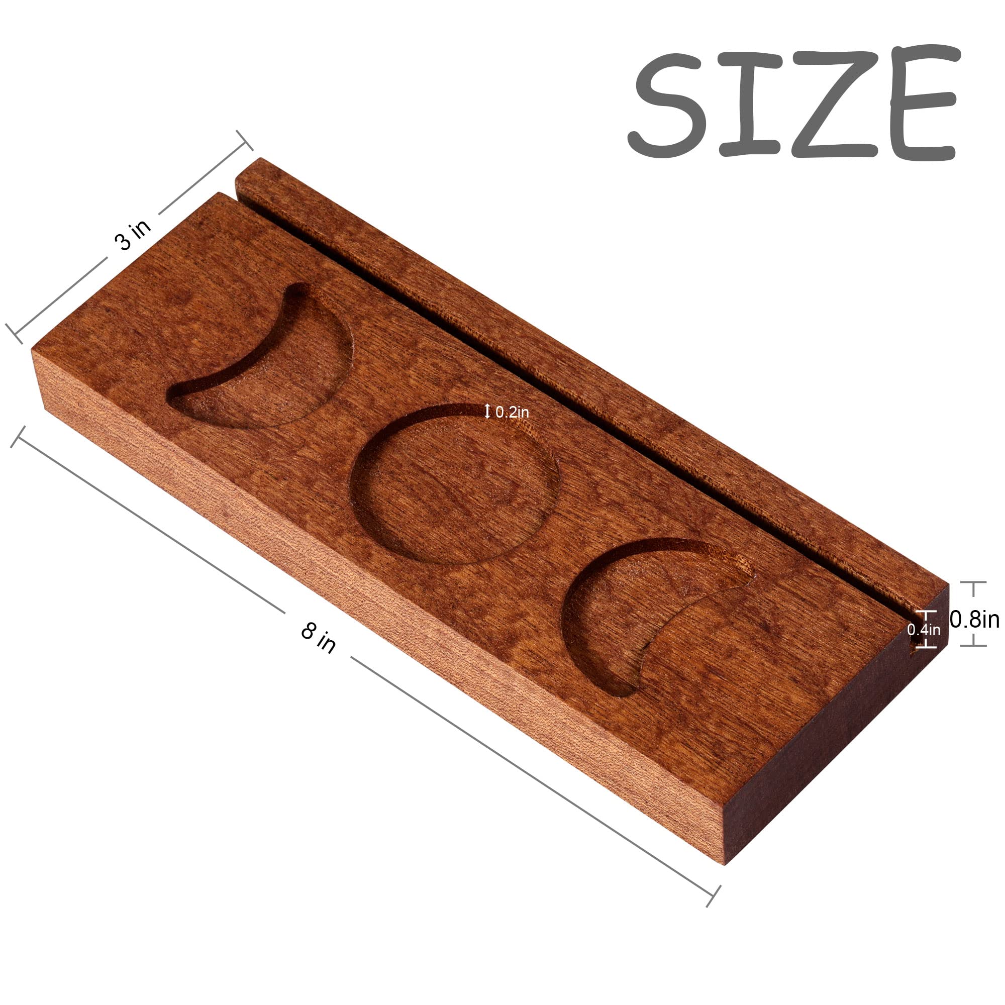 Soporte De Madera Para Cartas De Tarot Con Compartimentos – Exhibidor Para 3 Cartas Y Almacenamiento De Piedras, Decoración Wicca