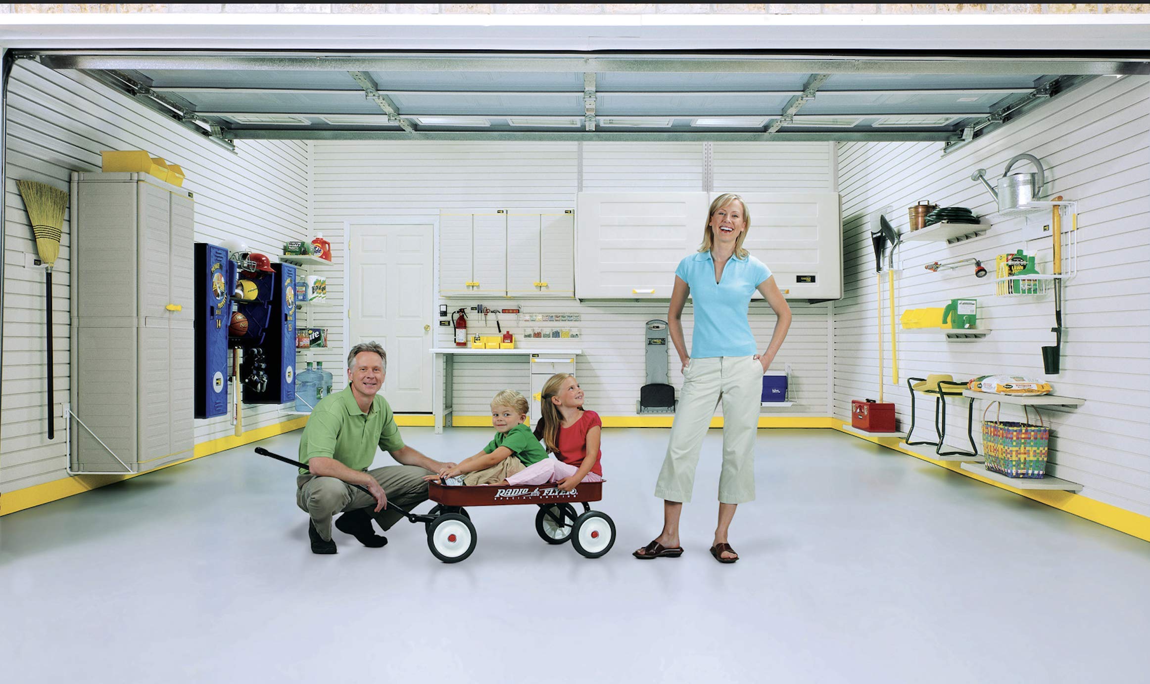 GarageTek Wall Storage PVC SlatWall 8ft x 1ft TekPanel (4Pack