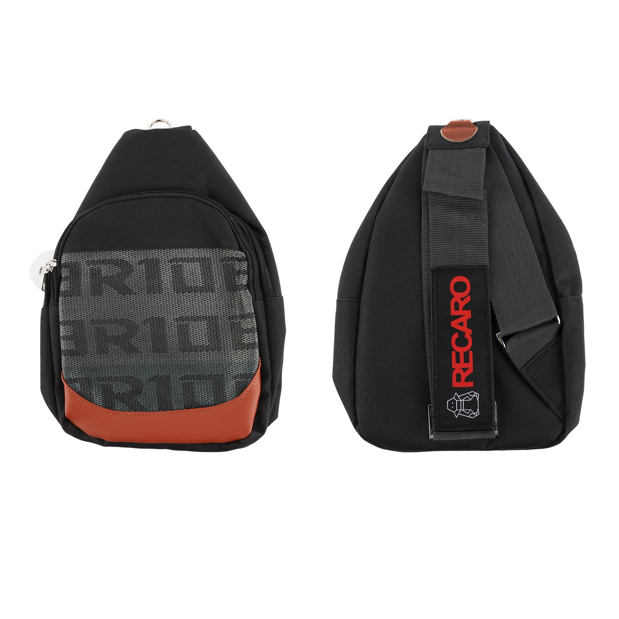 BRIDE Black Backpack Cross Body Chest Pack RECARO Shoulder Waist Bag Messenger