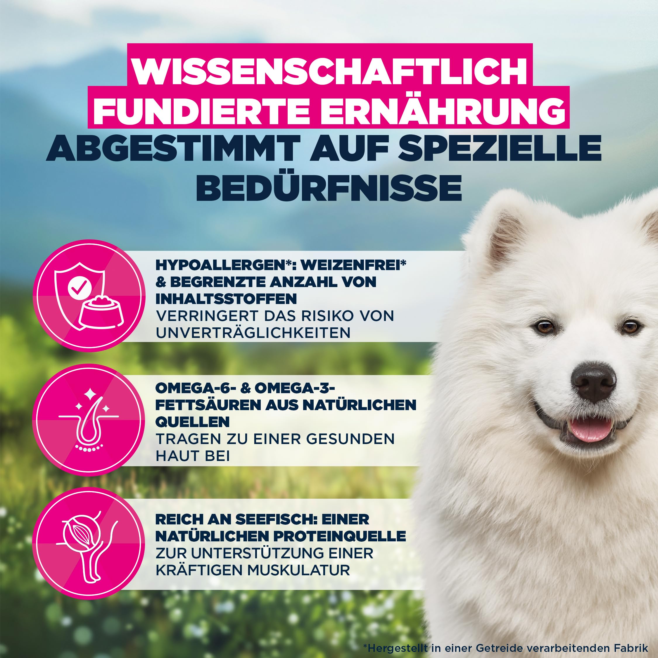Eukanuba Sensitive Skin Hundefutter mit Seefisch - Hypoallergenes Special Care Trockenfutter für Hunde mit sensibler Haut, 12 kg