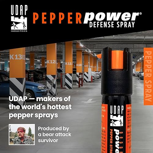 Miniatura 6 de UDAP 2VC Pepper Power OC - Espray compacto de autodefensa para hombres y mujeres, tamaño de viaje de bolsillo, potente, corriente de 10 pies, 0.4