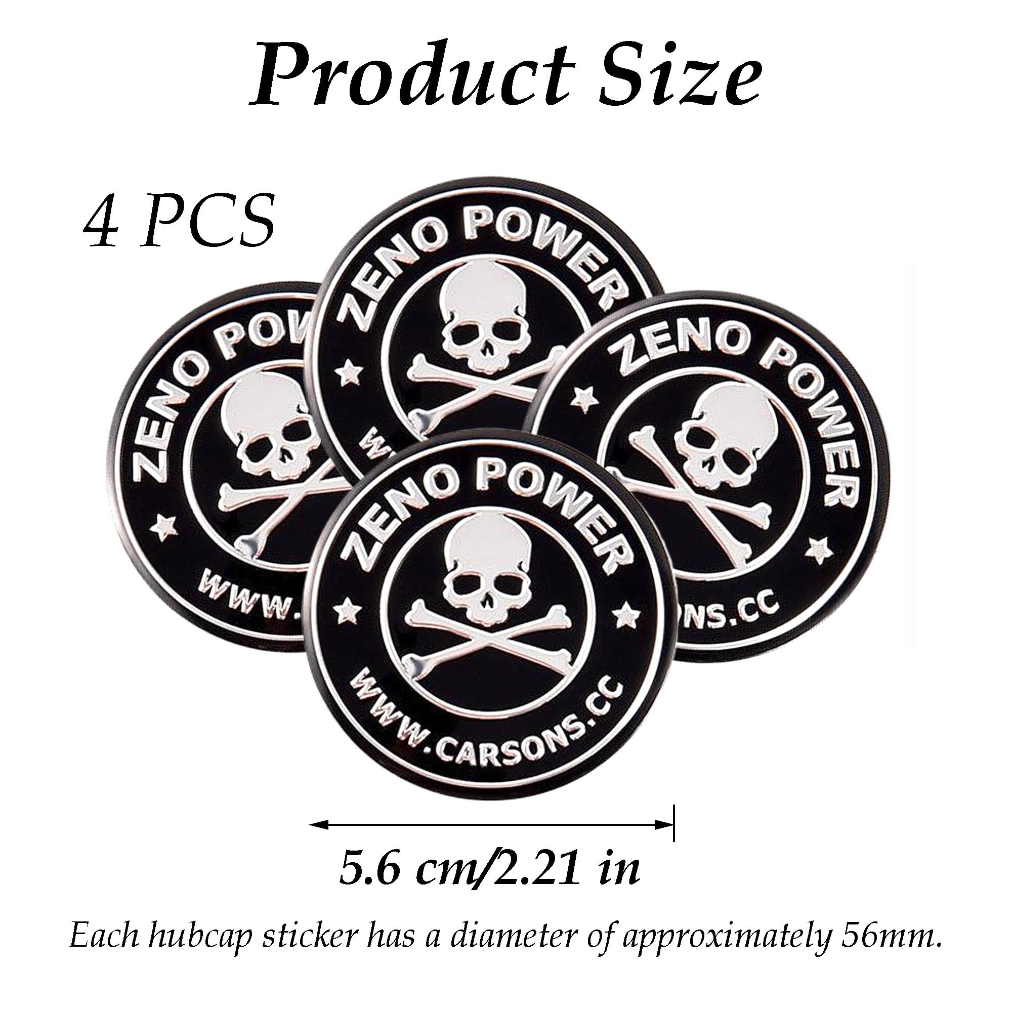 SkinoEu 4 X 65mm Autocollant 3D Silicone Cache-Moyeu Capuchons De