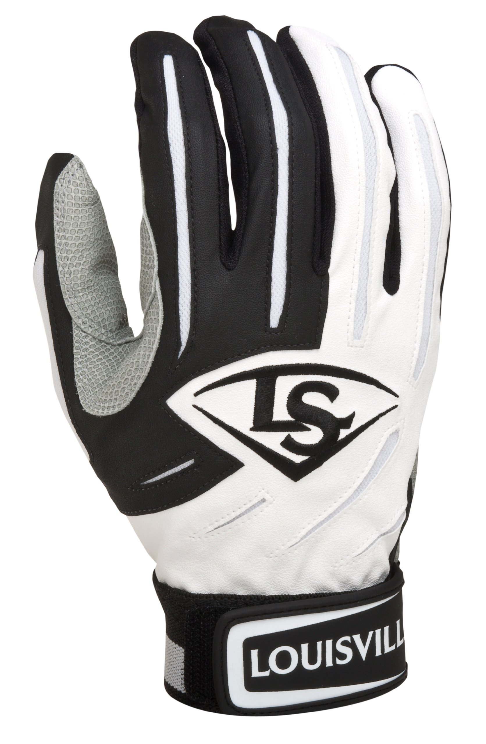 Louisville Slugger Youth BG Series 5 Batting Glove, White/Black, Large