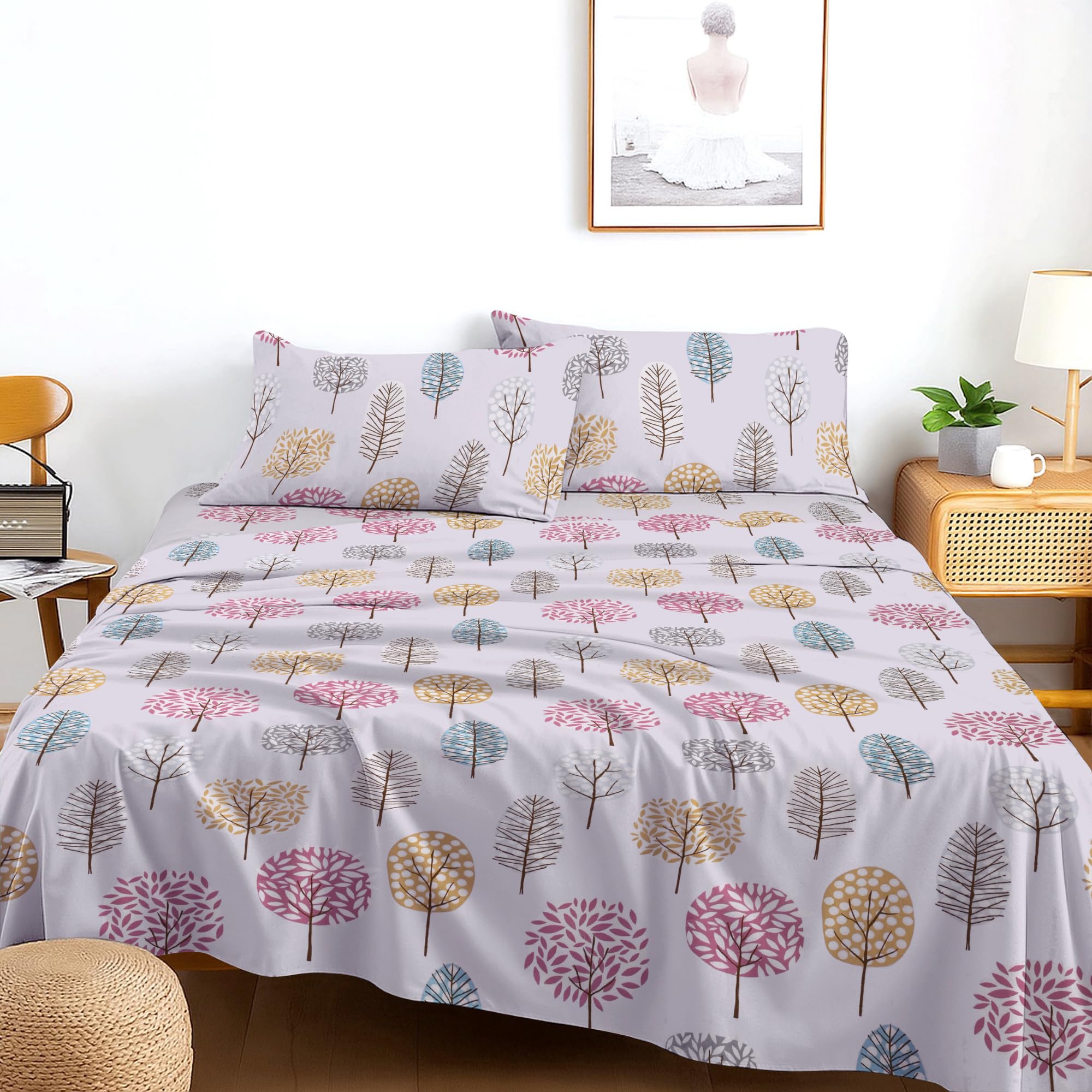 EverSoft Bedding Double 3-Piece Hotel Quality Bed Sheet Set Soft, Cozy & Breathable Bedding with Flat Sheet & 2 Pillowcases Durable, Luxury Design, Easy Care โ image 1