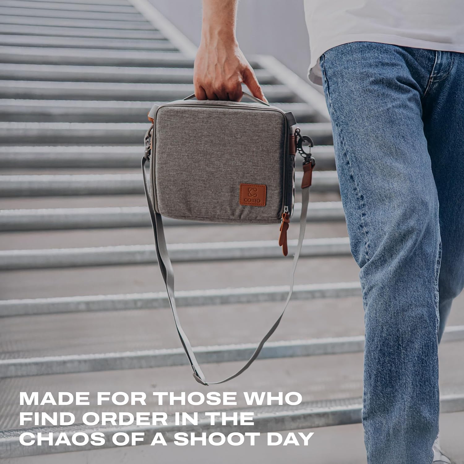 C Coiro Camera Bag for Digital DSLR SLR, Protection, Waterproof Mirrorless Small Camera Bag, Camera Lens Case, Travel Organizer Camera Insert for Backpack, Gray Color