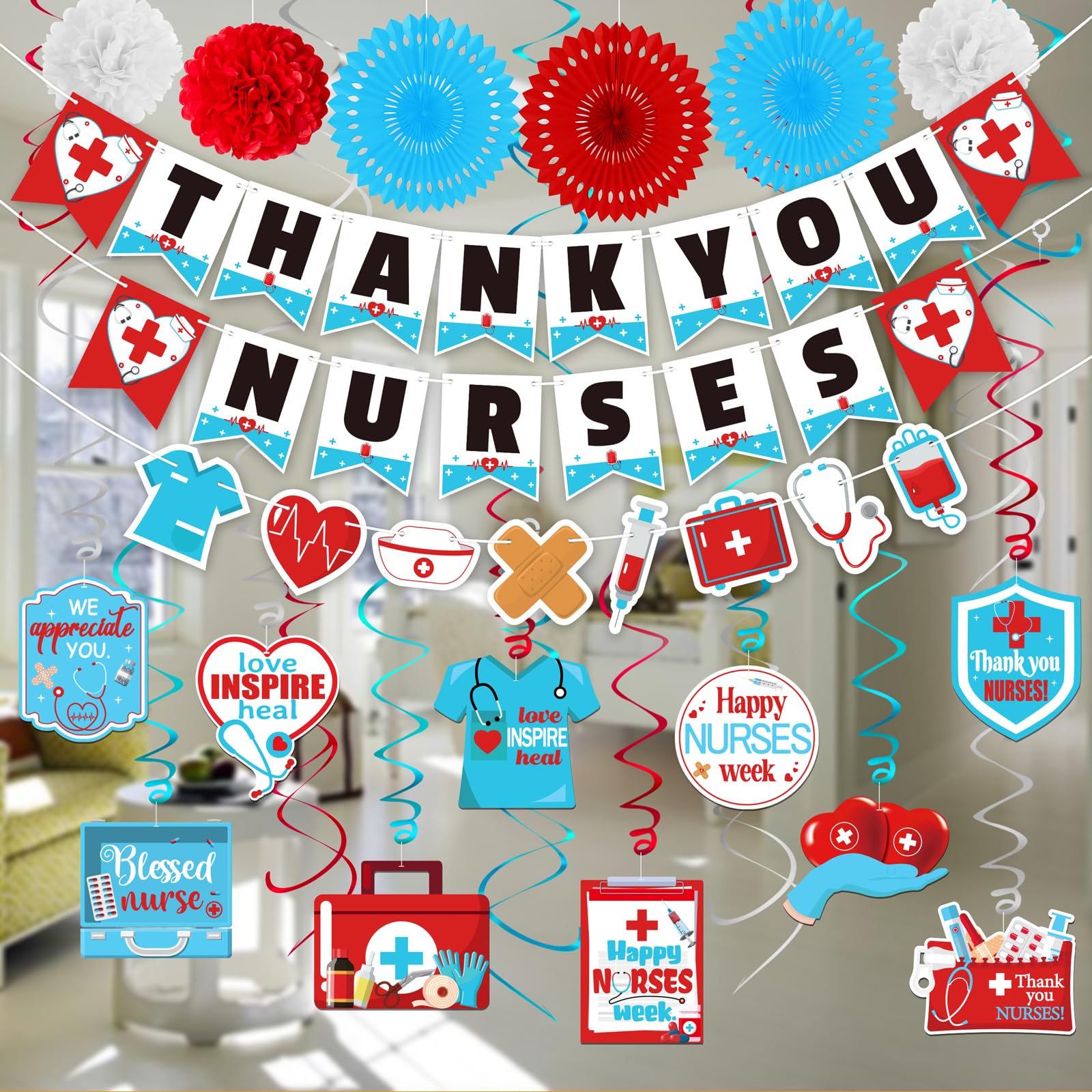 National Nursing Assistants Week Banner 24 * 71 Inches Holiday Sign Wall Hanging