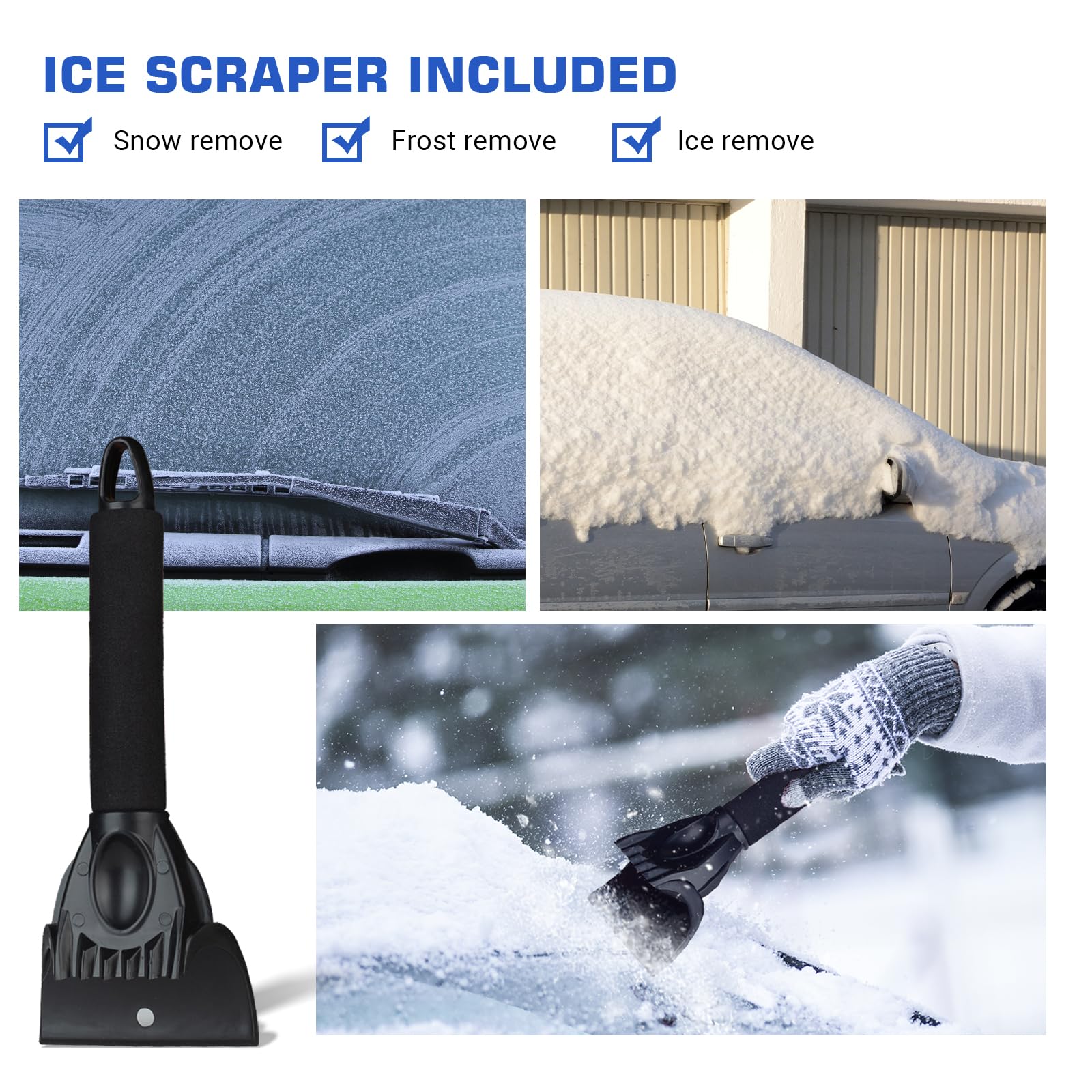 Pala Da Neve Portatile OVERMONT - Lama In Alluminio, Manico Telescopico E Antiscivolo - Foto 9