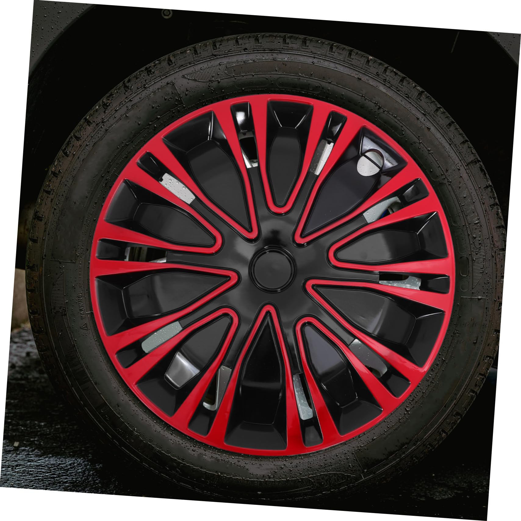 Copricerchi 14 Pollici Rosso, Copri Mozzo Decorativo Auto